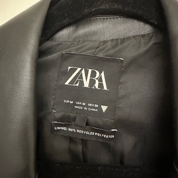 Zara Faux Leather Blazer - Picture 2 of 3